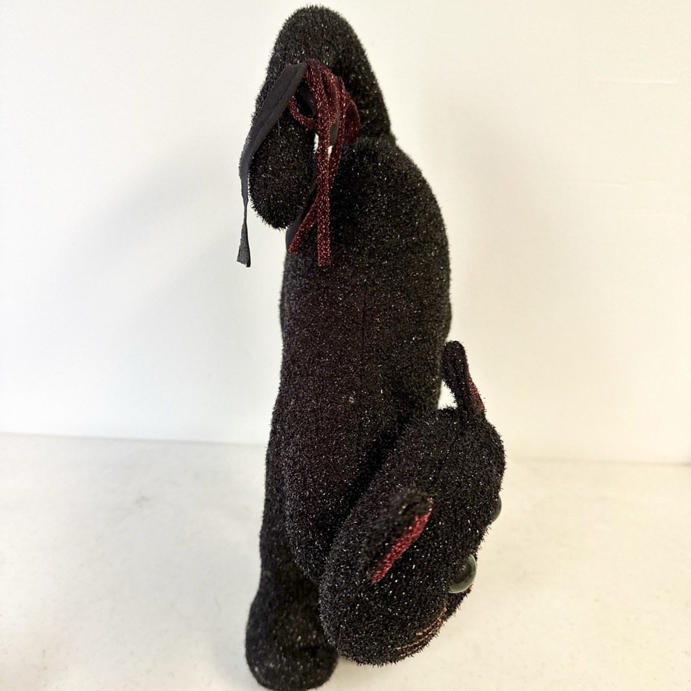 Kids of America 14.5" Black Halloween Cat Metallic Vintage 2000 Plush Toy - Picture 11 of 11